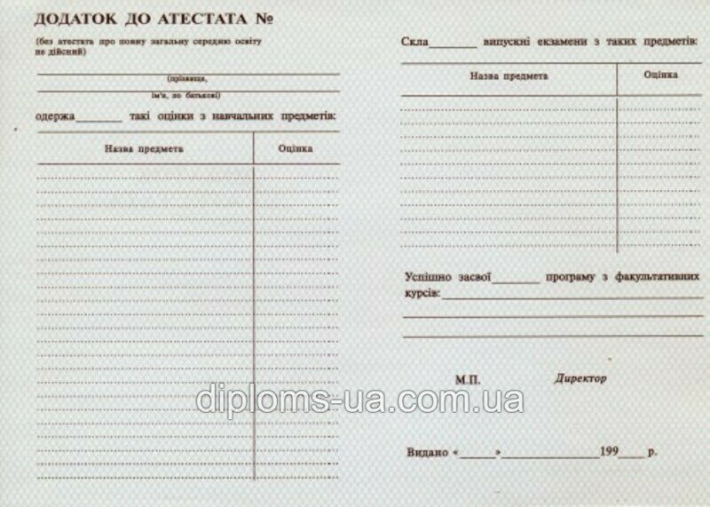 Аттестат о среднем (полном) общем образовании 1994-2000 года - Фото 4 Аттестат о среднем (полном) общем образовании 1994-2000 года - Фото 4